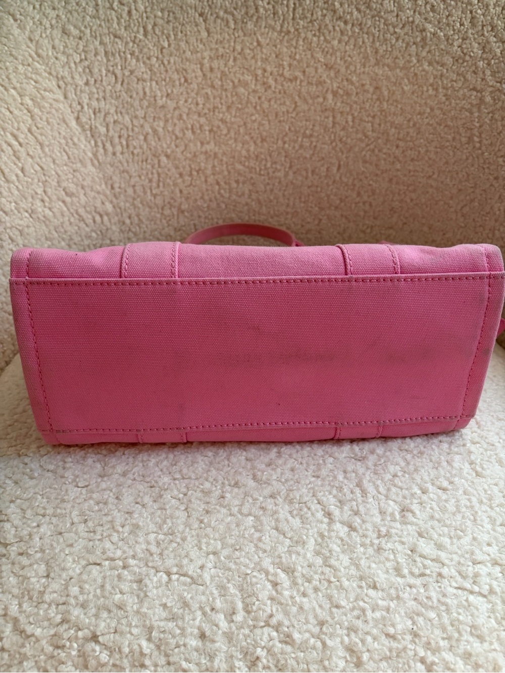 Marc Jacobs Pink Canvas Tote with White Logo - Picture 4 of 4